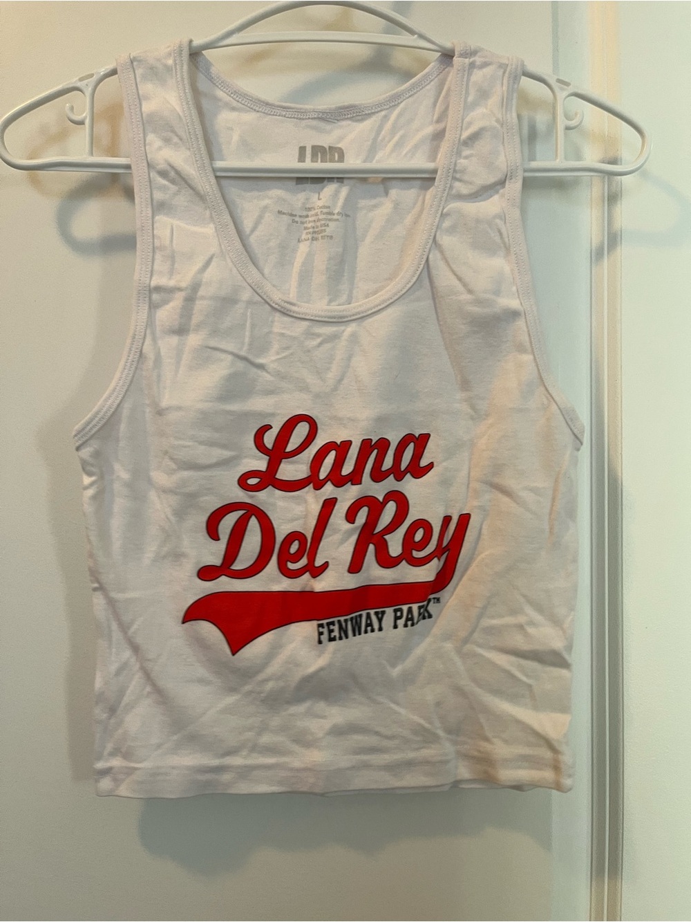 Lana Del Rey Fenway Park Graphic Tank Top - White/Red